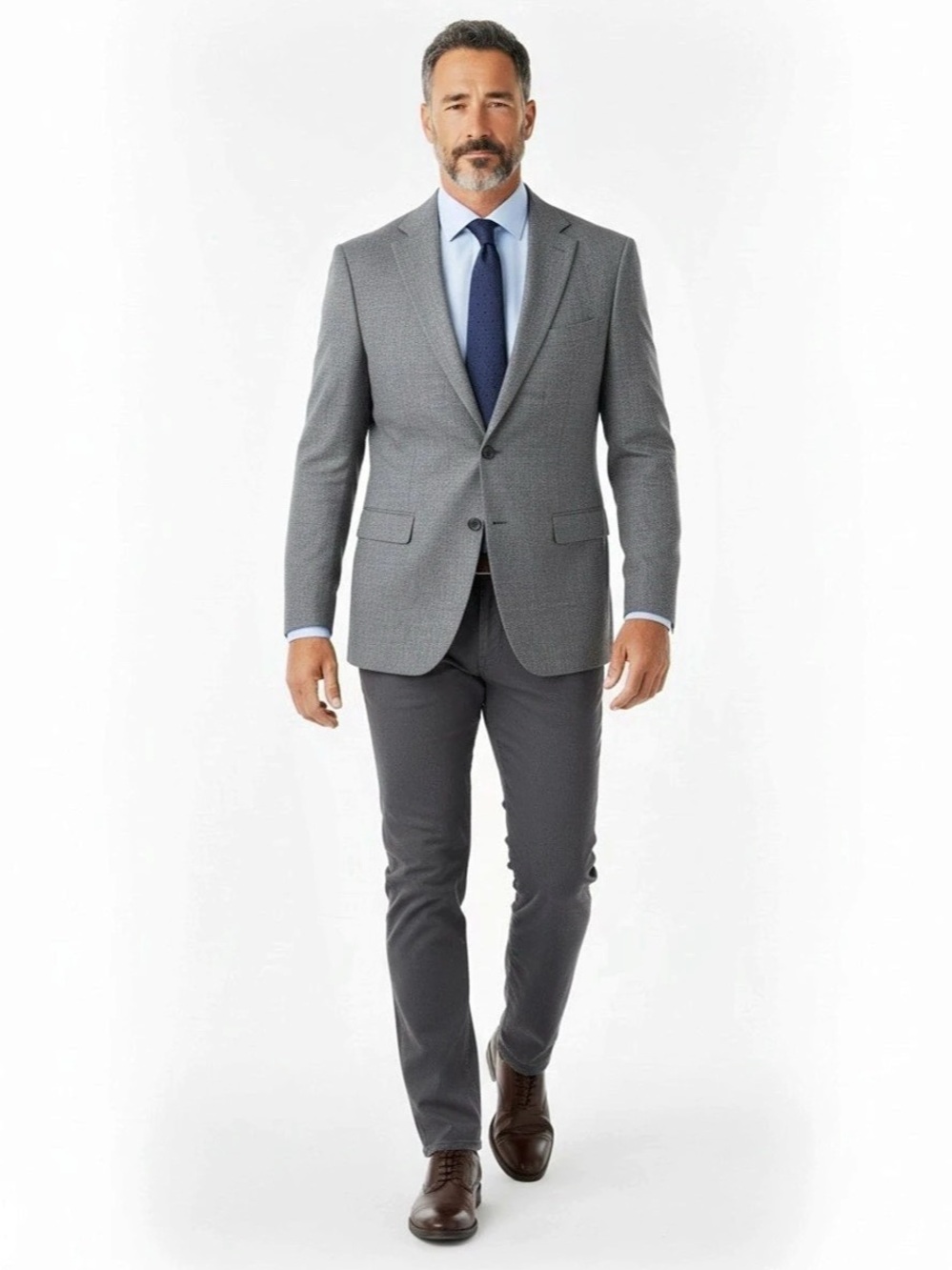 Jos A Bank Traveler Collection Wool Suit Jacket Gray 42L